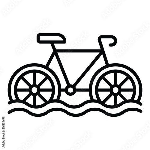 Water Tricycle Icon Style