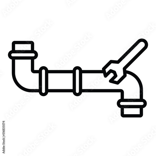 Pipe Fixing Icon Style