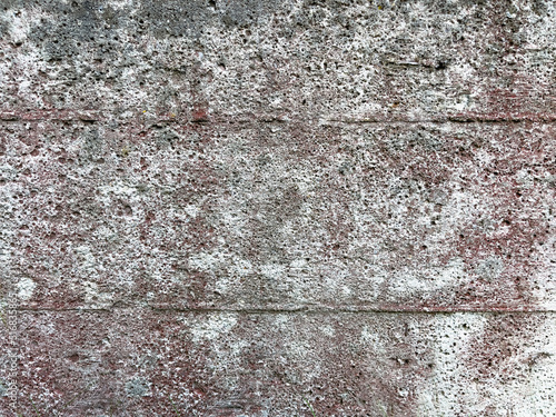 Rough old concrete grey raw wall texture with natural surface grunge patterns and coloured moss 