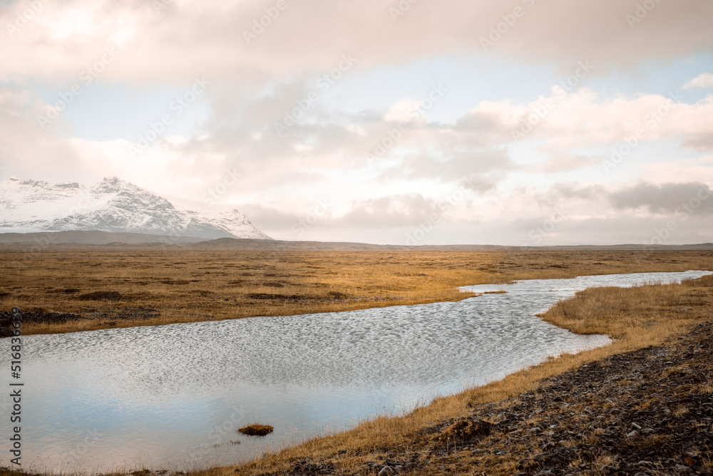 Lake and mountains