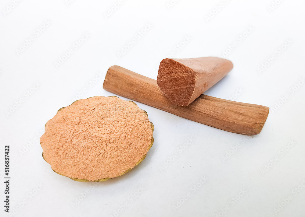 Chandan or sandalwood powder with sticks Chandan or sandalwood powder with sticks