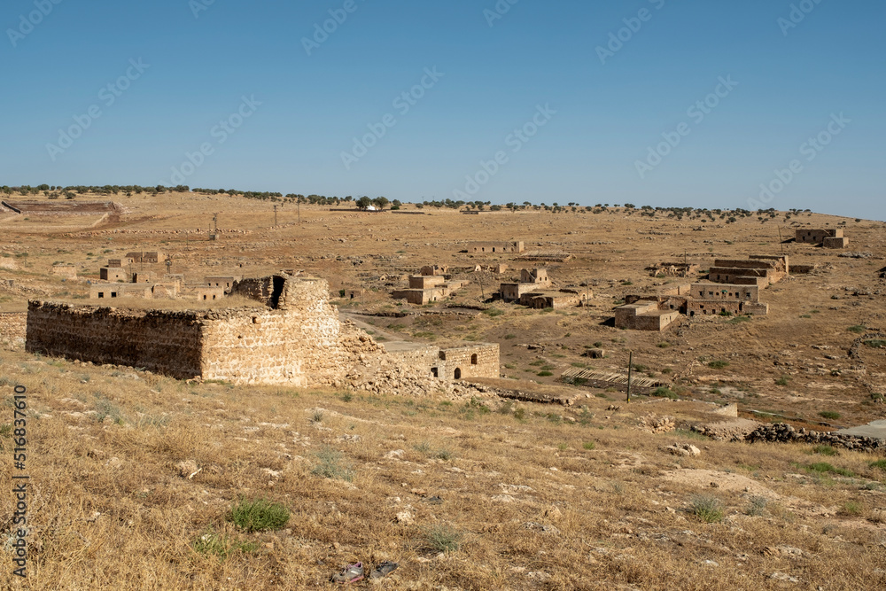 Abandoned  houses of an ancient Assyrian village ,Mardin, Turkey
