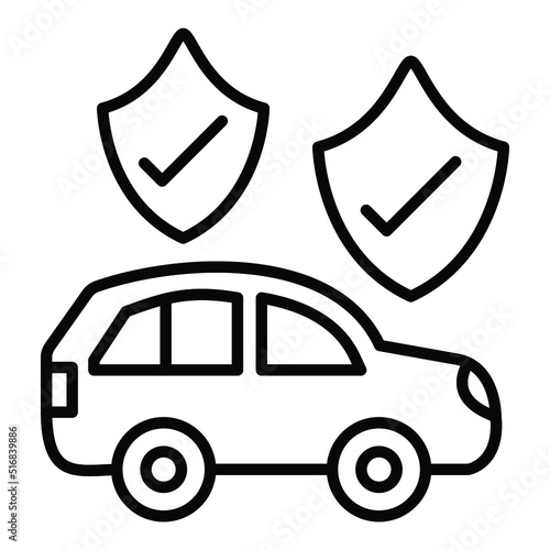 Car Insurance Icon Style