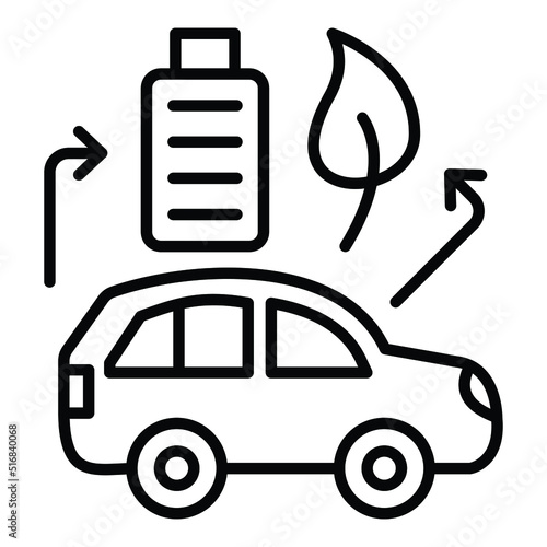 Hybrid Vehicle Icon Style