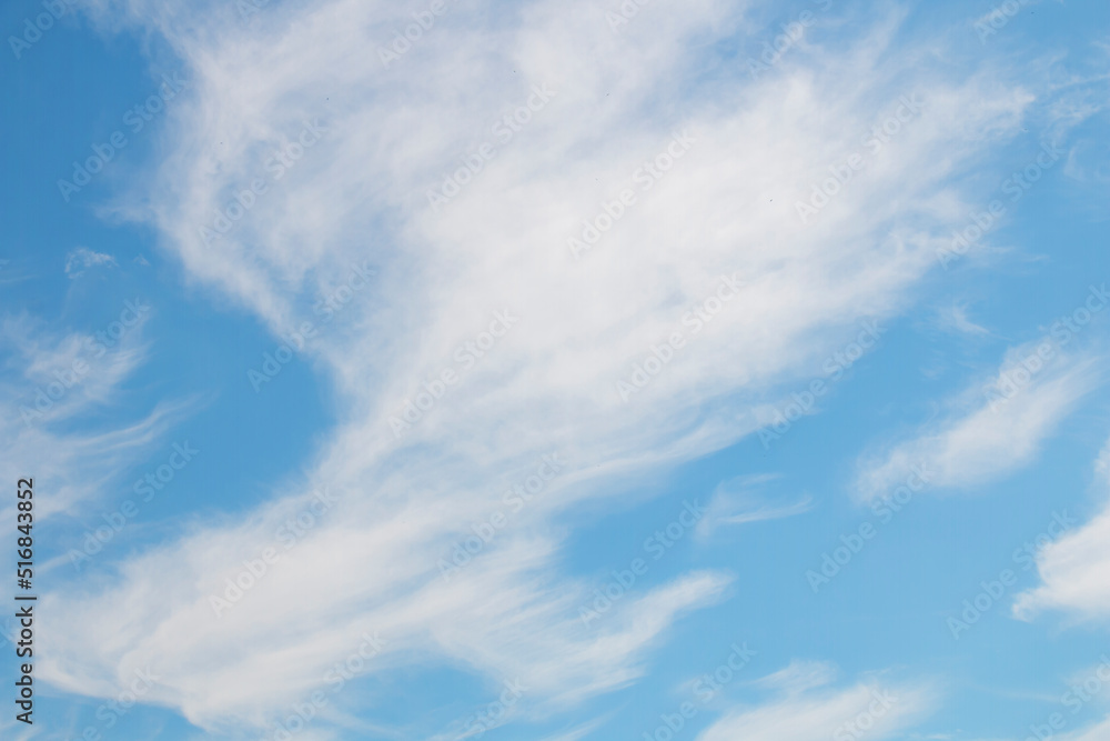 Summer blue sky, cloud gradient light white background. beautiful summer blue background