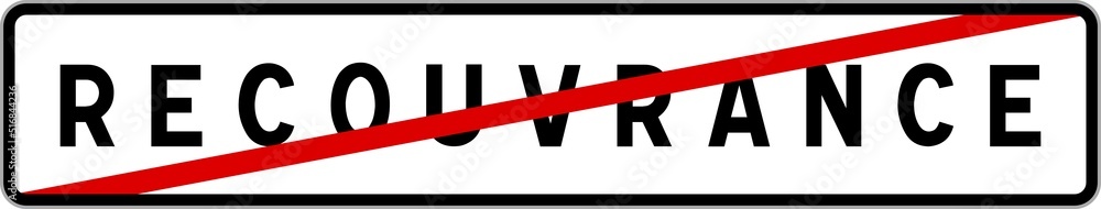 Panneau sortie ville agglomération Recouvrance / Town exit sign Recouvrance Panneau sortie ville agglomération Recouvrance / Town exit sign Recouvrance