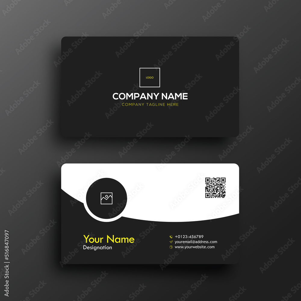 Fototapeta premium Business card design template, Clean professional business card template, visiting card, business card template.