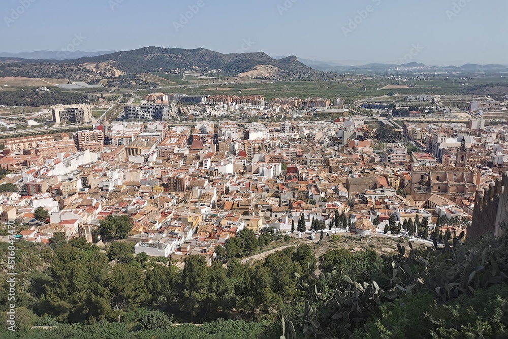 view of the town of Sagunto from the castle