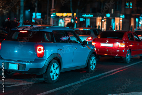 traffic jam at the night street © Daniel