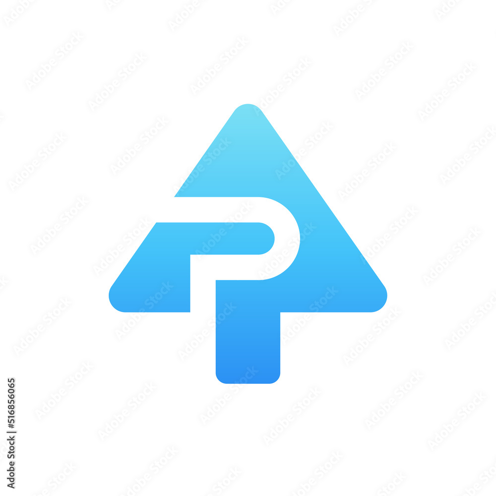 Letter P arrow modern logo design Letter P arrow modern logo design