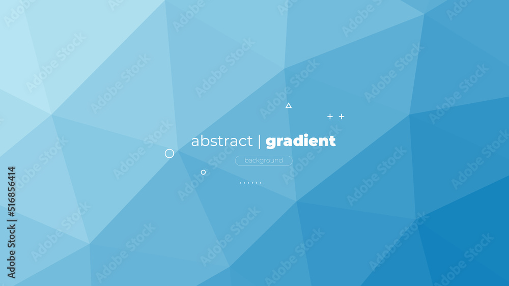 Fototapeta premium Abstract Modern Background Landing Page with Triangle Low Poly Mosaic Element and Blue Gradient Color