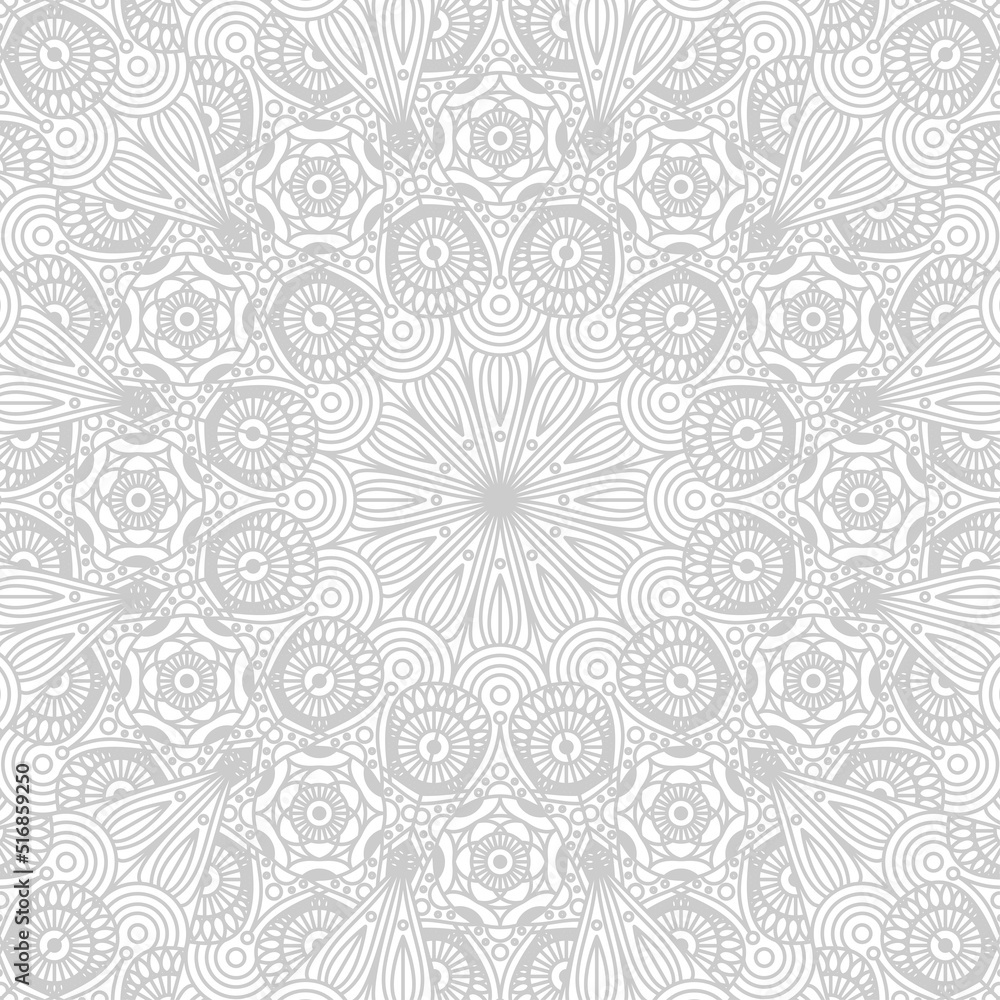 white line mandala background