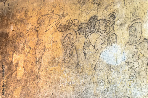 スイス ローザンヌ 古城内の壁画