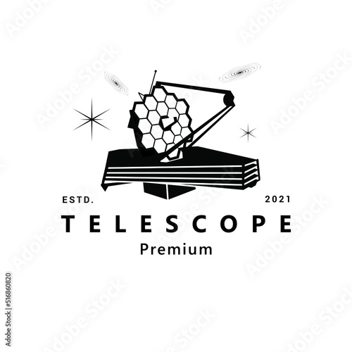 James Webb Space Telescope in black and white colors