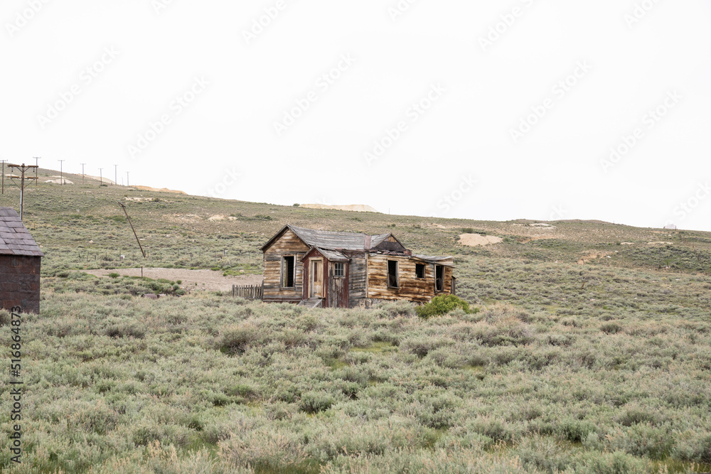 Obraz premium Old Mining Ghost Town In Bodie State Historic Park, California. A Popular Tourist Destination Near Bridgeport.