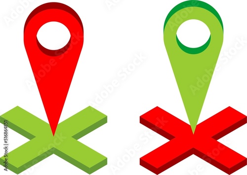 Free Download Icon GPS red and green - GFXLoad