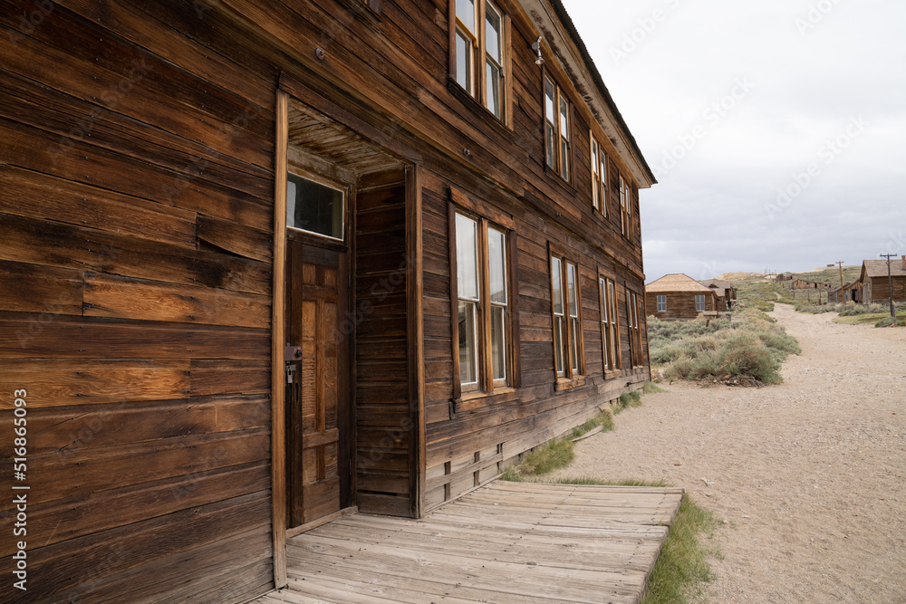 Old Mining Ghost Town In Bodie State Historic Park, California. A Popular Tourist Destination Near Bridgeport. Old Mining Ghost Town In Bodie State Historic Park, California. A Popular Tourist Destination Near Bridgeport.