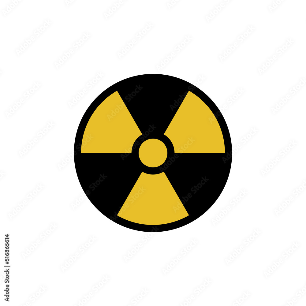 nuclear sign symbol isolated on white background. nuclear sign symbol isolated on white background.
