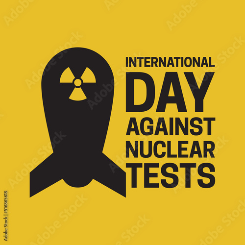 international day against nuclear tests design vector.