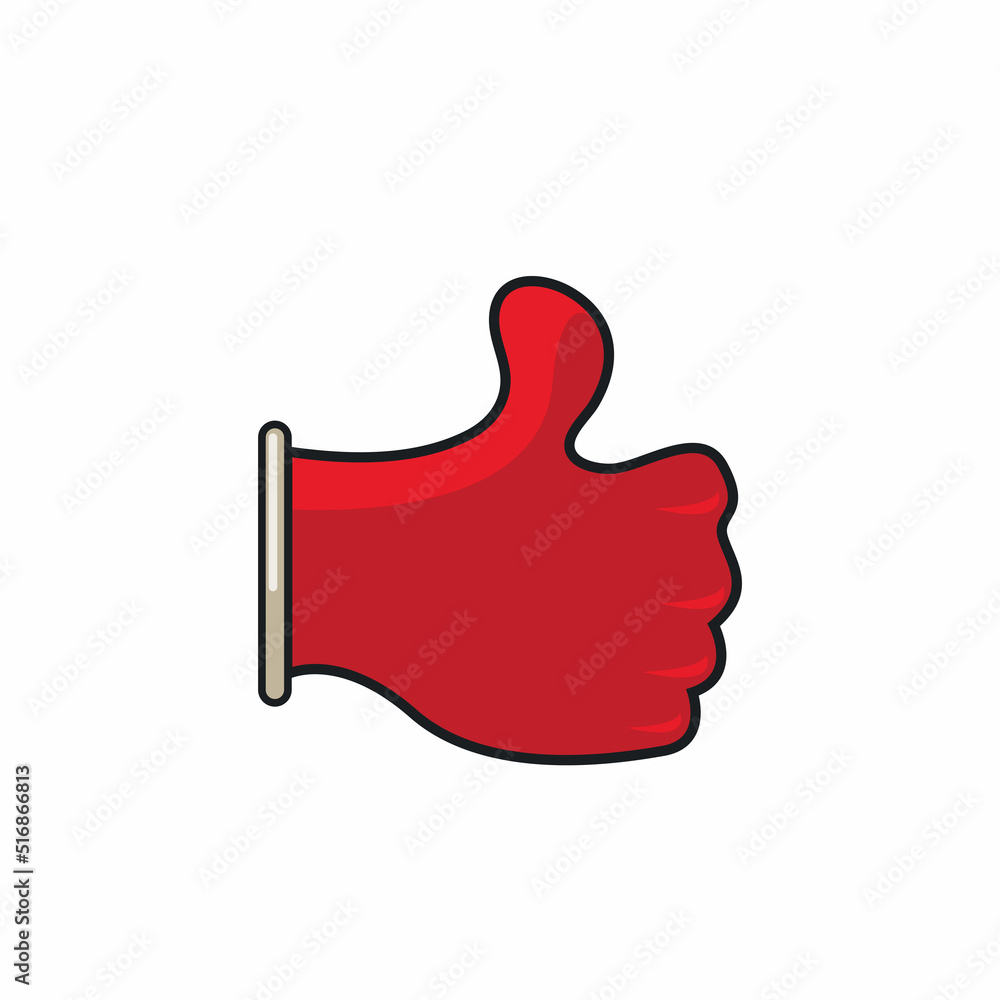 hand wearing red glove thumbs up vector illustration hand wearing red glove thumbs up vector illustration