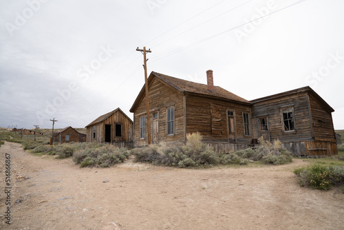 Old Mining Ghost Town In Bodie State Historic Park, California. A Popular Tourist Destination Near Bridgeport.