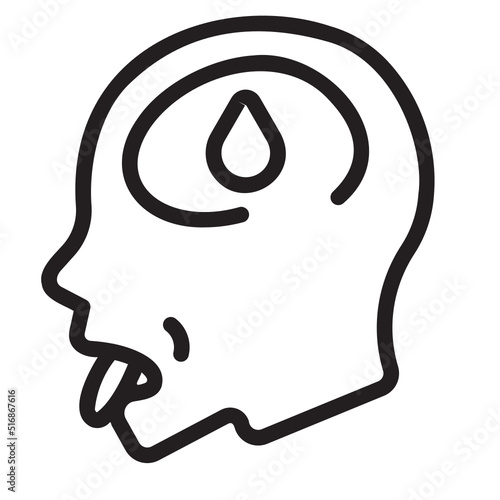 thirst line icon