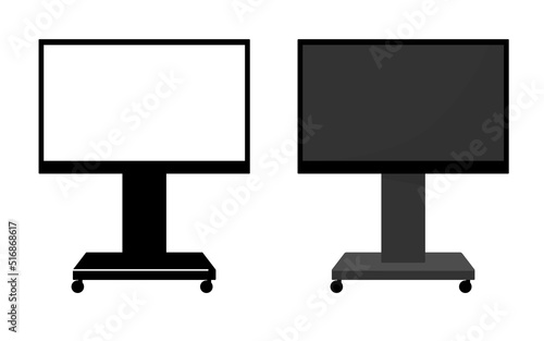 Vector illustration of LCD TV with stand. photo