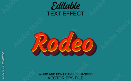 editable text effect rode