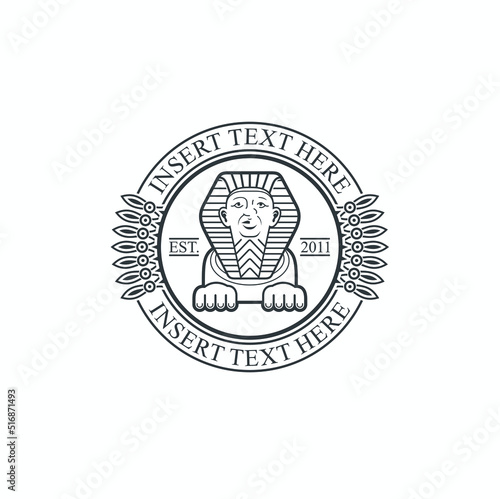 illustration of egypt sphinx, vector art.