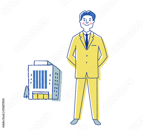 ビジネスマンと会社