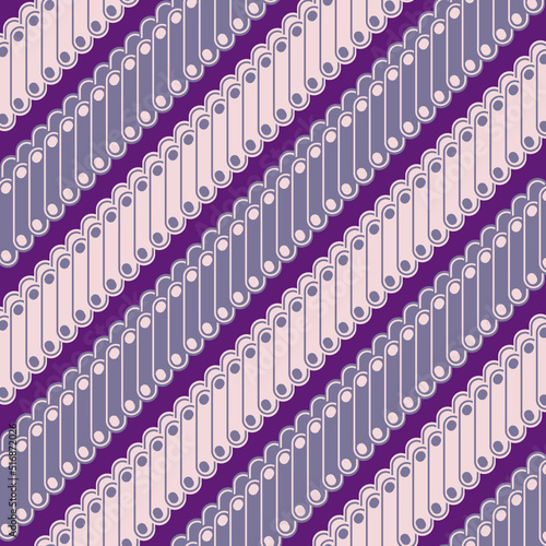 Digital Batik Parang. Simple seamless vector.