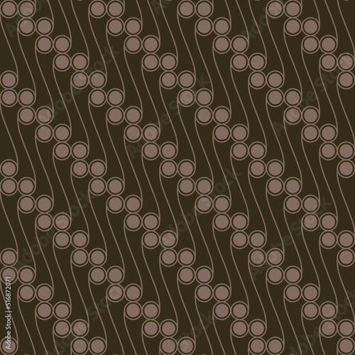 Simple Batik Parang-inspired editable seamless pattern.