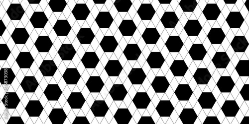 Seamless hexagon pattern. Monochrome vector. Simple geometric design.
Description