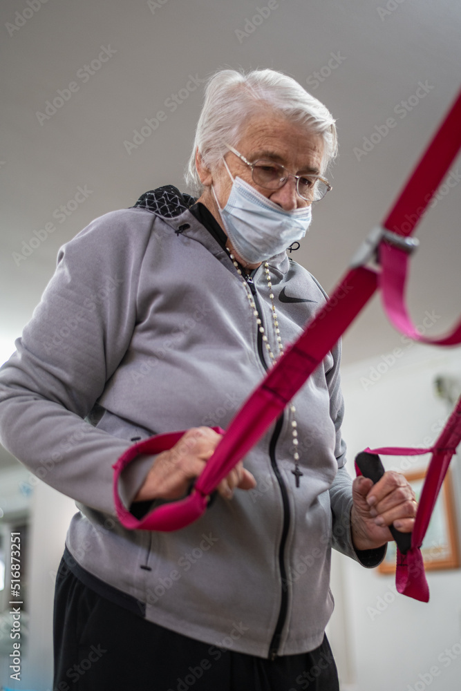 older adult woman doing gymnastics older adult woman doing gymnastics