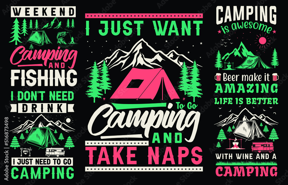 Camping t shirt design Camping t shirt design