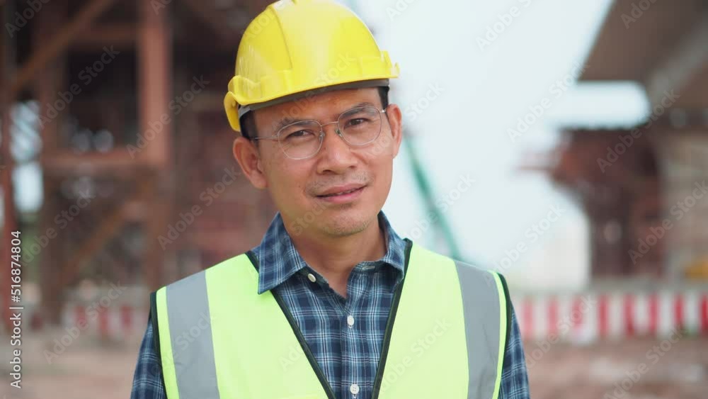 Engineer checking project at the building site, Man in hardhat at the infrastructure construction site Engineer checking project at the building site, Man in hardhat at the infrastructure construction site