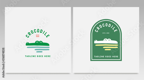 Crocodile logo design vector template and Illustration. Animal logo vector