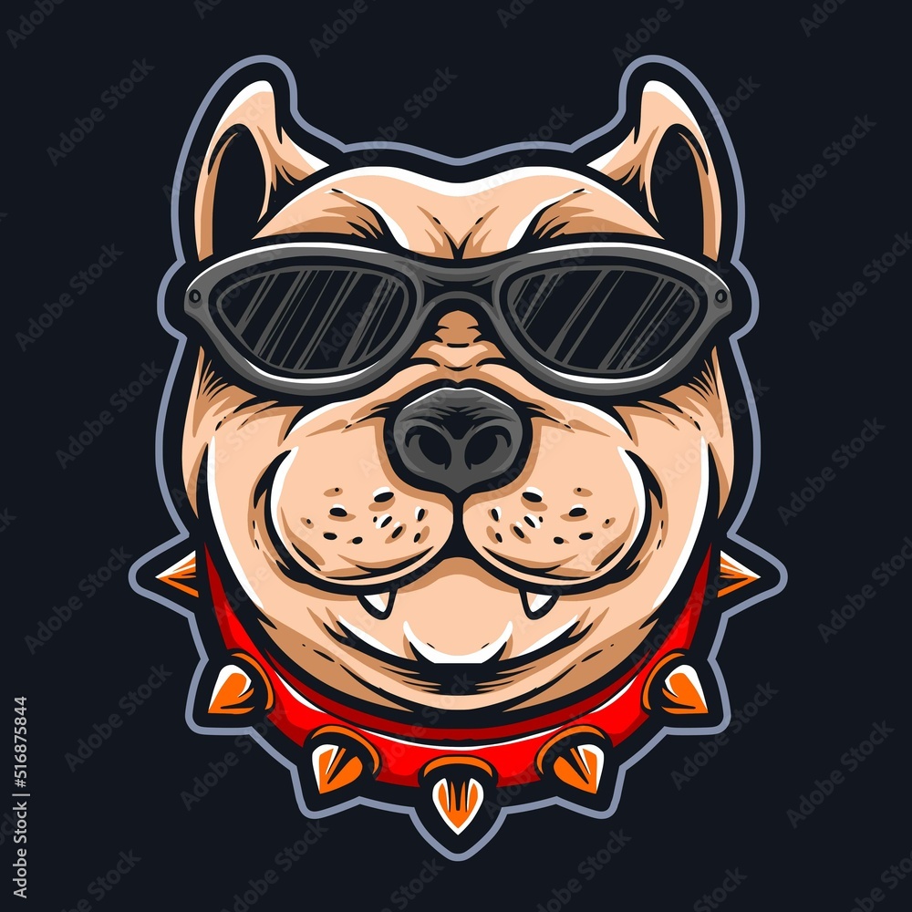 dog cartoon wearing sunglasses vector Stock Vector | Adobe Stock