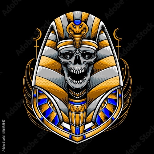 skull anubis egypt vector illustration
