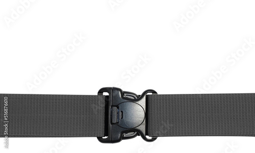 Black side release acculoc buckle plastic clasp quick nylon belt rope lock strap large detailed horizontal photo