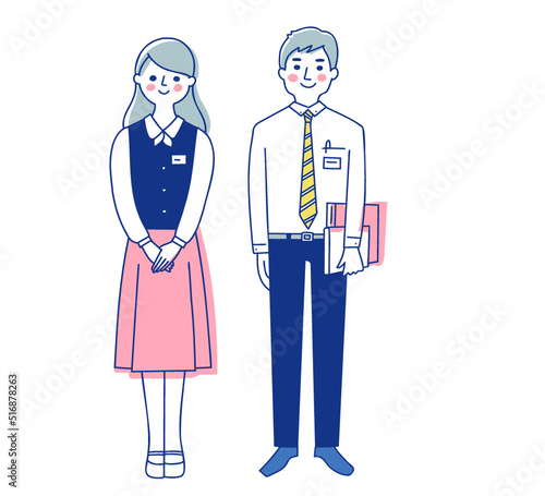 ビジネスパーソン　男女2人