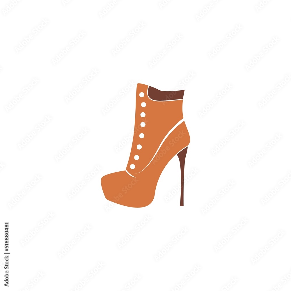 High heels icon logo design High heels icon logo design