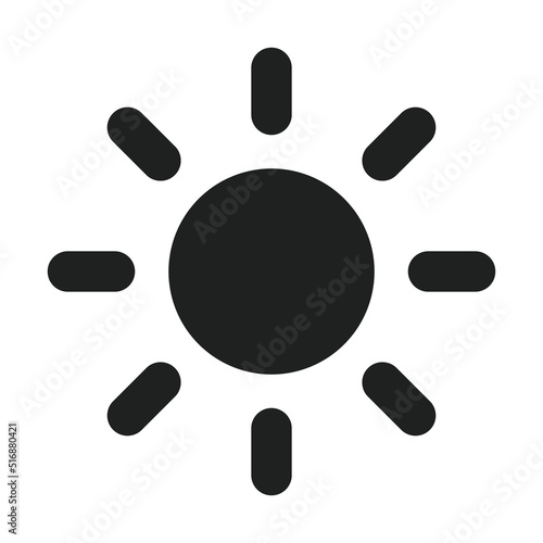 Sun Shine with Solid Icon