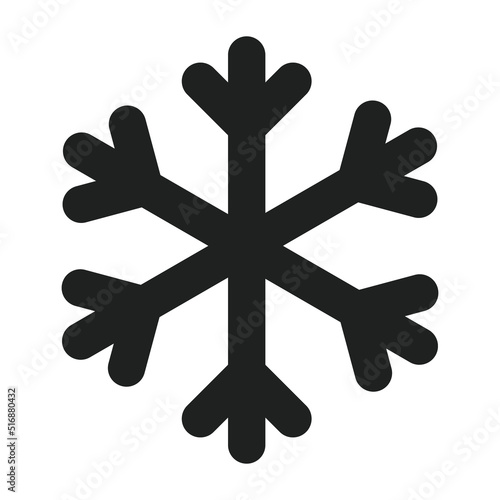 Snowflake Sign with Solid Icon