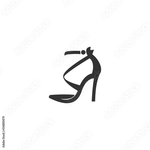 High heels icon logo design