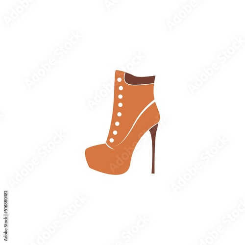 High heels icon logo design