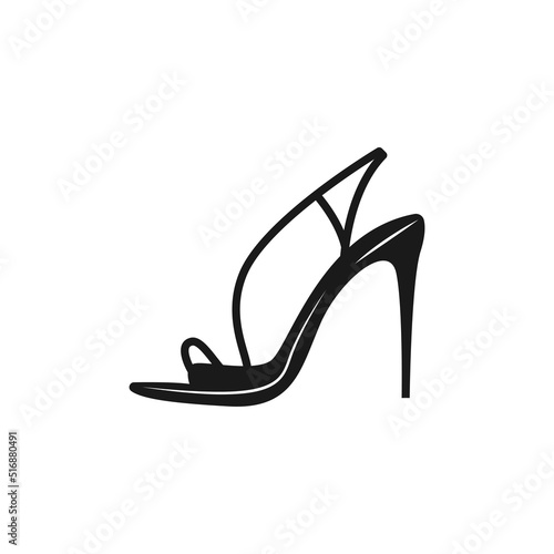 High heels icon logo design