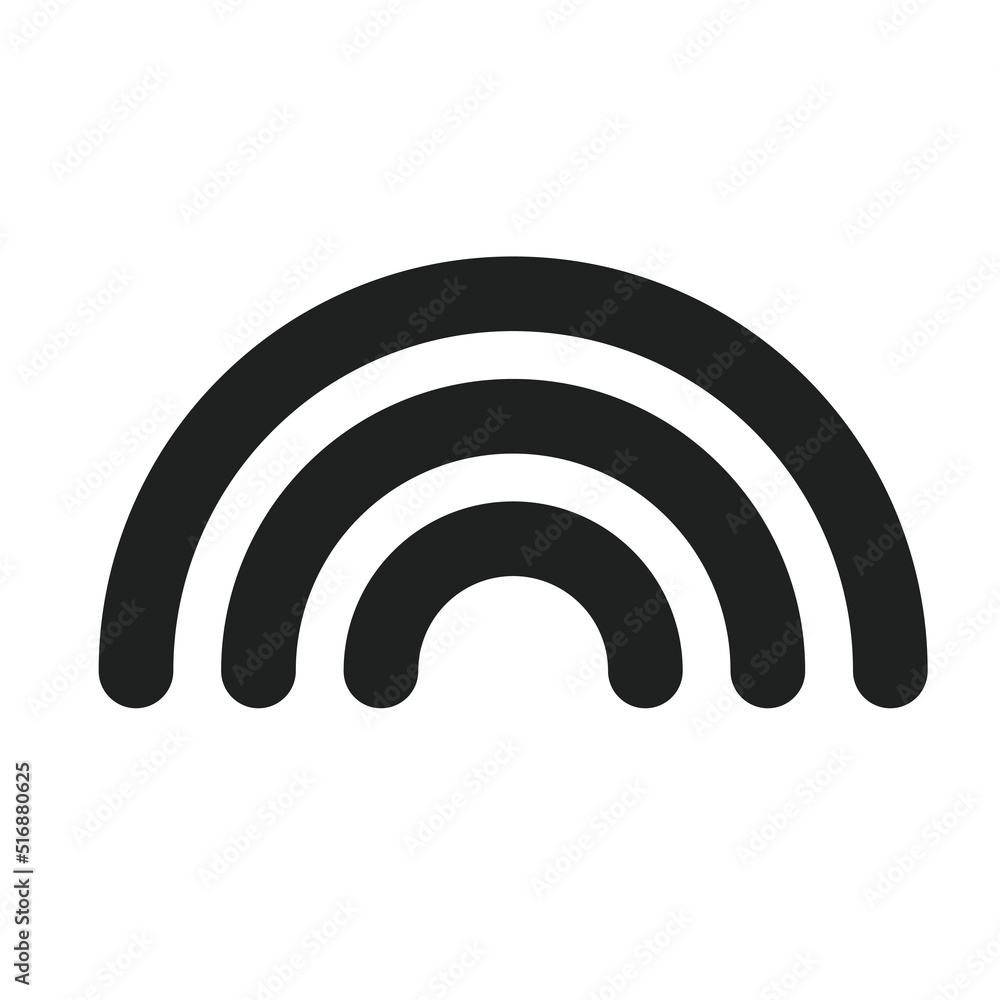 Rainbow Sign with Solid Icon Rainbow Sign with Solid Icon