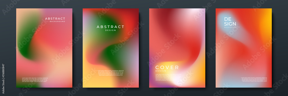 Fototapeta premium Abstract gradient texture background with dynamic blurred effect. Minimal gradient background with modern trendy fresh color for presentation design, flyer, social media cover, web banner, tech poster