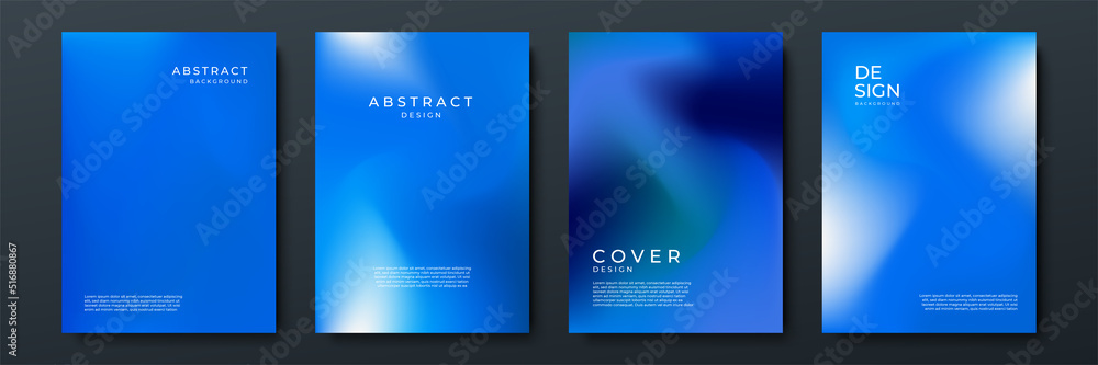 Fototapeta premium Abstract gradient texture background with dynamic blurred effect. Minimal gradient background with modern dark blue color for presentation design, flyer, social media cover, web banner, tech poster